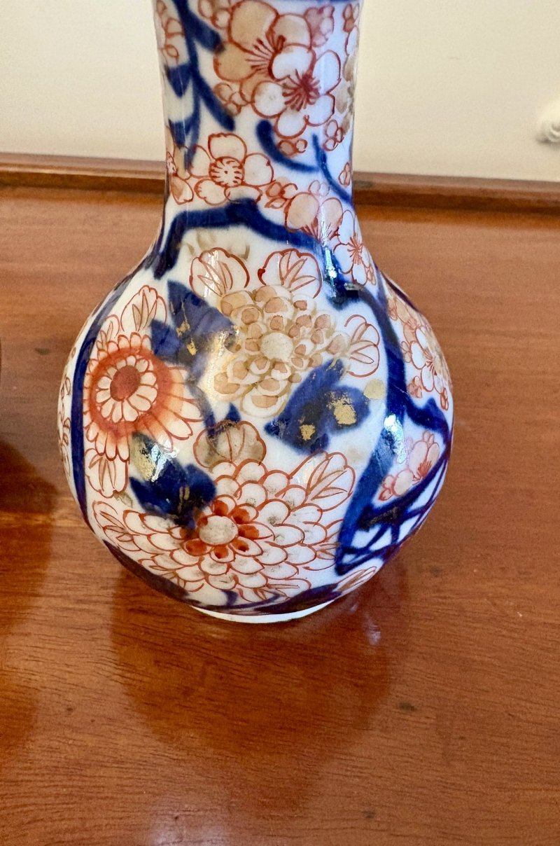 Small Pair of Antique Edwardian Quality Japanese Imari Vases - Image 9